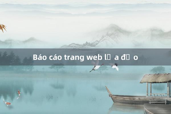 Báo cáo trang web lừa đảo