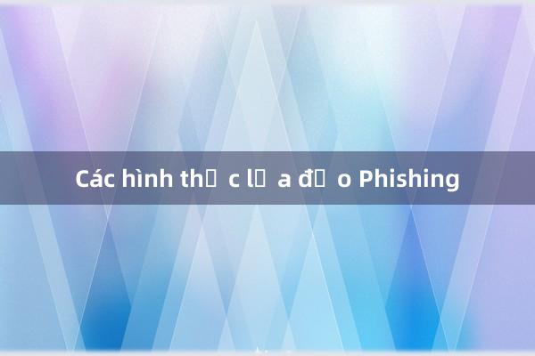 Các hình thức lừa đảo Phishing