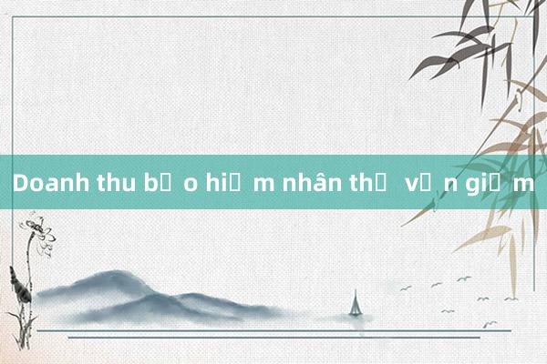 Doanh thu bảo hiểm nhân thọ vẫn giảm