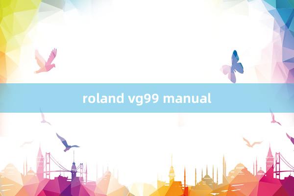 roland vg99 manual