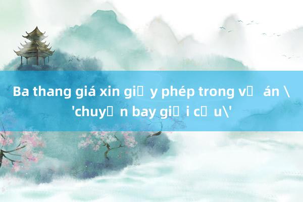 Ba thang giá xin giấy phép trong vụ án 'chuyến bay giải cứu'